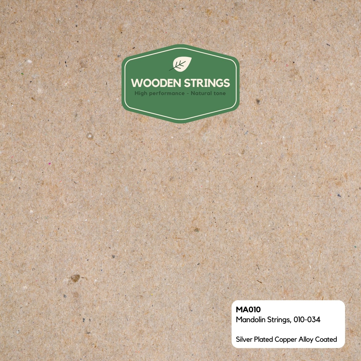 Wooden MA-010 mandolin strings, 010-034